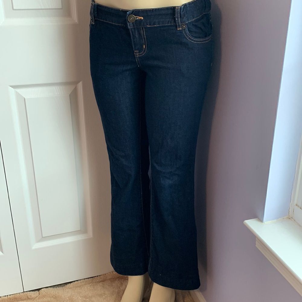 Liz Lange Maternity Bootcut Jeans Dk Blue Denim 2